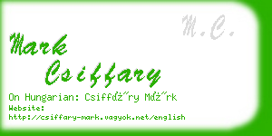 mark csiffary business card